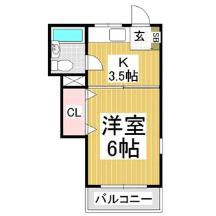 中央マンション【301号室】の間取り