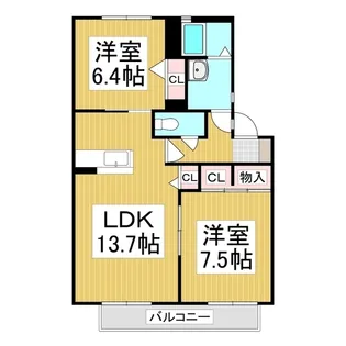 ディアスナオエ【1階】の間取り