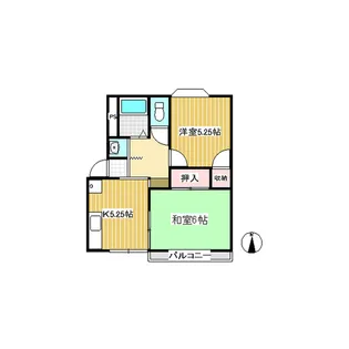 ベルピア花里A【202号室】の間取り