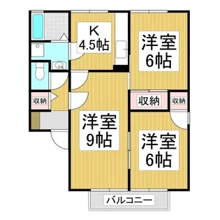 メゾンラシュレB棟【203号室】の間取り