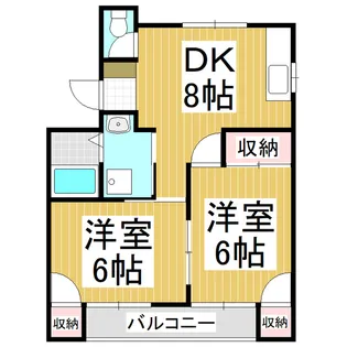 ハイツ風見鶏【101号室】の間取り