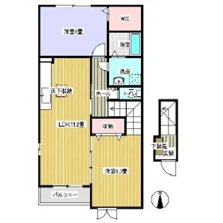 fine桜Ⅲ【201号室】の間取り