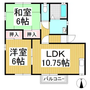 ラズベリーハウスヤマハ【101号室】の間取り
