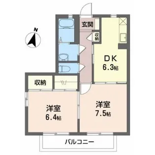 バリュージュ野沢 A【2階】の間取り