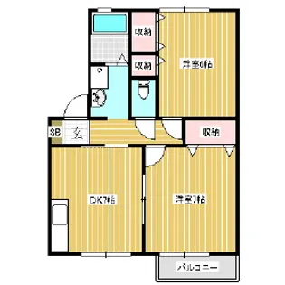 アンリミエール A【202号室】の間取り