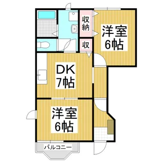 エステパルケB【1階】の間取り