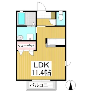 ラフィネ西脇N【101号室】の間取り