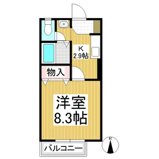 シティハイム B棟(青木島)【2階】の間取り