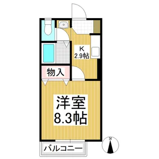 シティハイム B棟(青木島)【202号室】の間取り