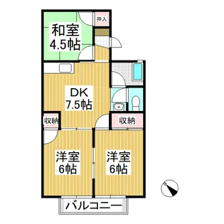グリーンハイツA【202号室】の間取り