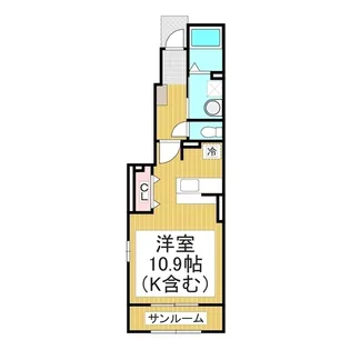 ブルースカイ【103号室】の間取り