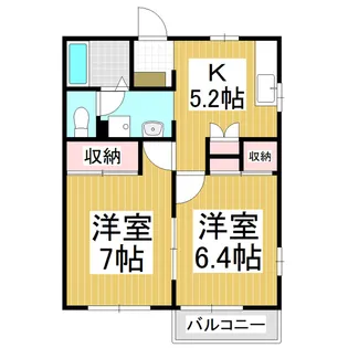 フレグランス ホープフル【1階】の間取り
