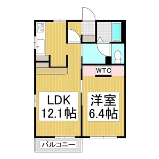 フレグランス ホープフル【203号室】の間取り