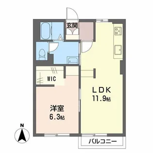 フレグランス ホープフル【102号室】の間取り