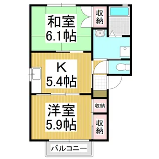 フレグランス 栄B【2階】の間取り
