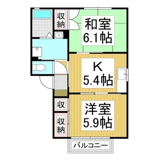 フレグランス 栄B【2階】の間取り