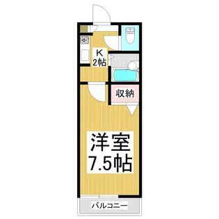 アプリコットミワ【202号室】の間取り