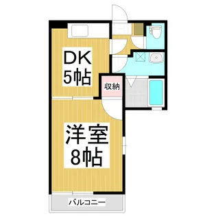 アプリコットミワ【101号室】の間取り