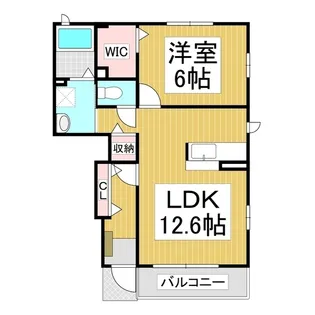 ガーデンハウス朝日山 B棟【1階】の間取り