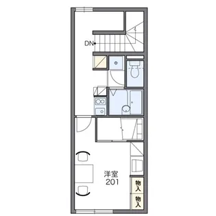 レオパレス満【201号室】の間取り