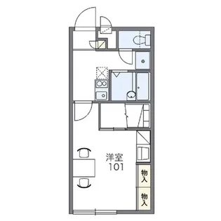 レオパレスつくし【1階】の間取り