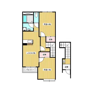 ヒルズ・アイビー【202号室】の間取り
