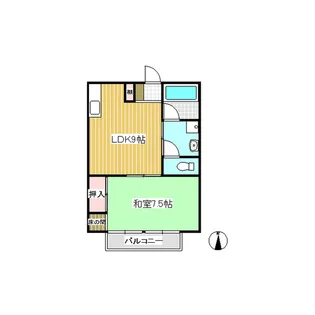 サンテラス常磐城【105号室】の間取り