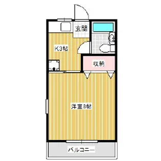 マンションハイビスカス【512号室】の間取り