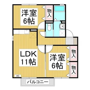 メゾン・トモトール A棟【1階】の間取り