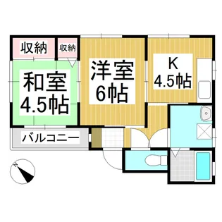 ドルフ望岳【201号室】の間取り