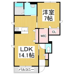 クラヴィエ並柳A棟【1階】の間取り