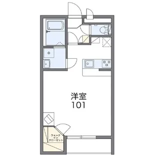 レオパレスプレジール緑が丘【102号室】の間取り
