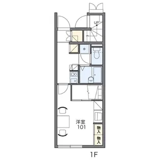 レオパレスエバーグリーンA【107号室】の間取り