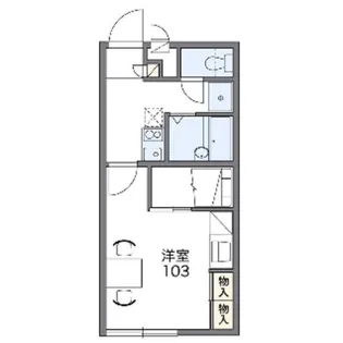 レオパレス信濃【204号室】の間取り