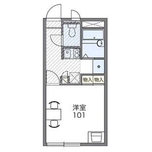 レオパレスアンシャンテ ひろ【102号室】の間取り