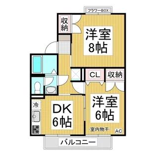 ライブタウン平林 A棟【1階】の間取り