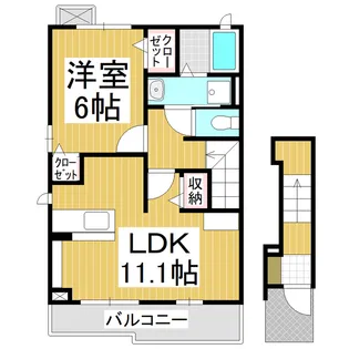 フレイム【204号室】の間取り