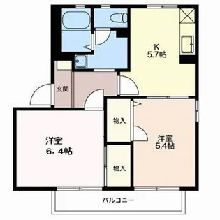 サンパレス平尾A【101号室】の間取り