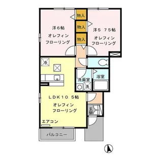 メゾン・プリマヴェール【1階】の間取り