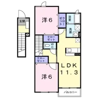 アロッジオ・アルバ【201号室】の間取り