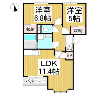 HAPPY LIFE エバラス【1階】の間取り