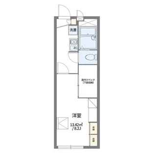 レオパレスなのはな【206号室】の間取り