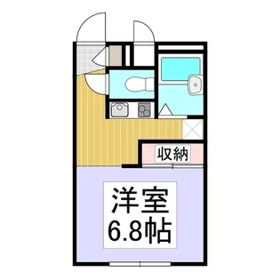 レオパレスハーモニー高川原【105号室】の間取り