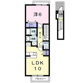 ゴールドクレストB【202号室】の間取り