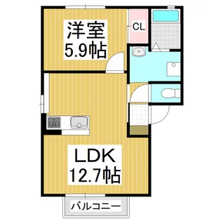 メゾン北深志【2階】の間取り