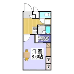 レオパレスちくま【205号室】の間取り