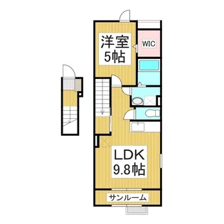 ホワイト・ビーンズ【201号室】の間取り