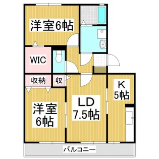 グランコート並柳B棟【306号室】の間取り