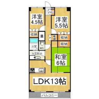 マンション渚【301号室】の間取り