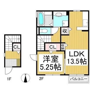 モンエスパス【205号室】の間取り